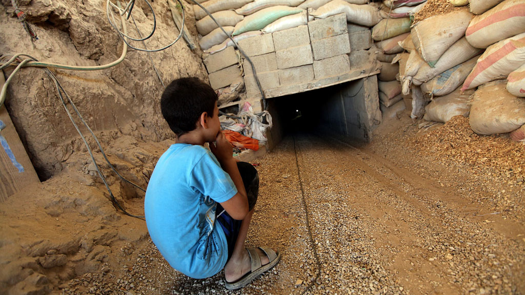 Tunnel zwischen dem Gazastreifen und Rafah; Foto: picture-alliance/dpa