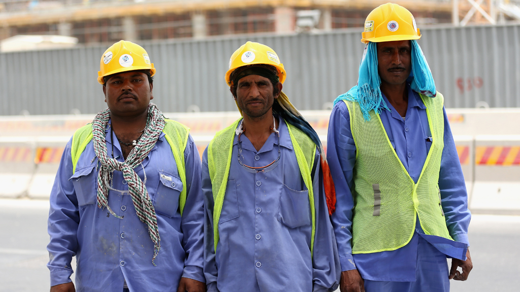 Gastarbeiter in Doha; Foto: Getty Images/W. Little