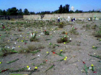 Auf dem Friedhof Khavaran in Teheran befinden sich die Massengräber der politischen Gefangenen, die im Sommer 1988 hingerichtet worden sind; Foto: Shokkofe Montazari/DW