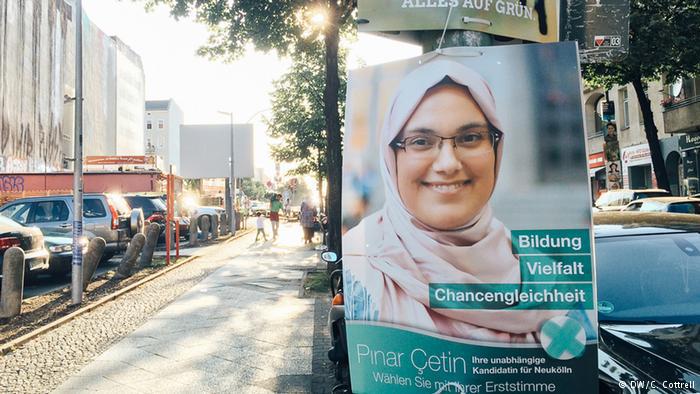 A Pinar Cetin election poster – independent candidate for the Neukolln district (photo: DW/C. Cottrell)