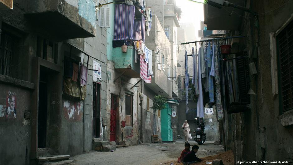 A street in one of Cairo's many slum districts