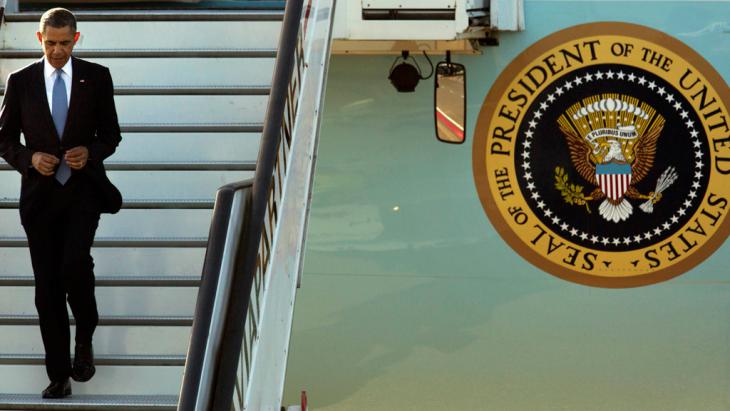 US President Barack Obama arriving at Schipol Airport in the Netherlands (photo: Reuters)