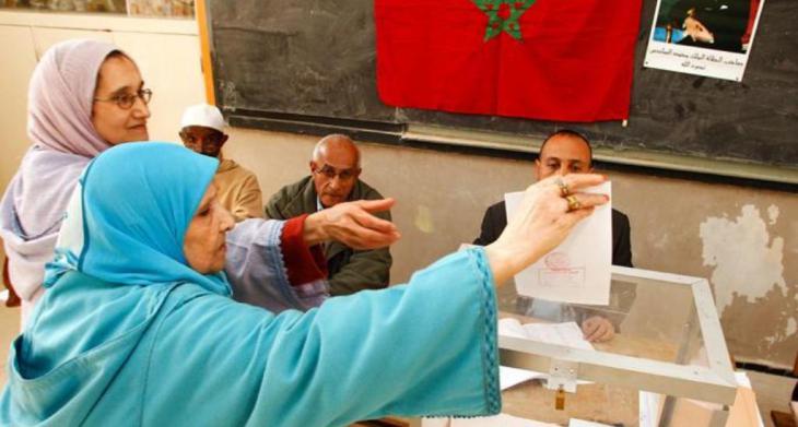 Moroccan women voting in Rabat (photo: dpa)