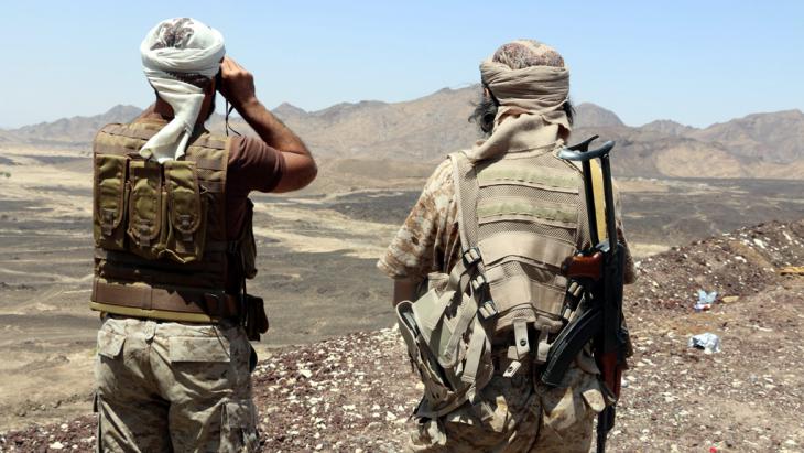 Saudi soldiers in the Yemen province of Marib (photo: picture-alliance/dpa)