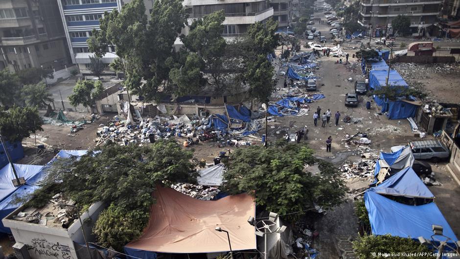 Der Rabia-al-Adawiyya-Platz in Kairo nach der Räumung des Protestcamps; Foto: AFP/Getty Images