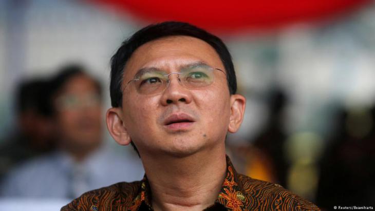 Former Christian governor Basuki Tjahaja Purnama following his election defeat in Jakarta (photo: Reuters)