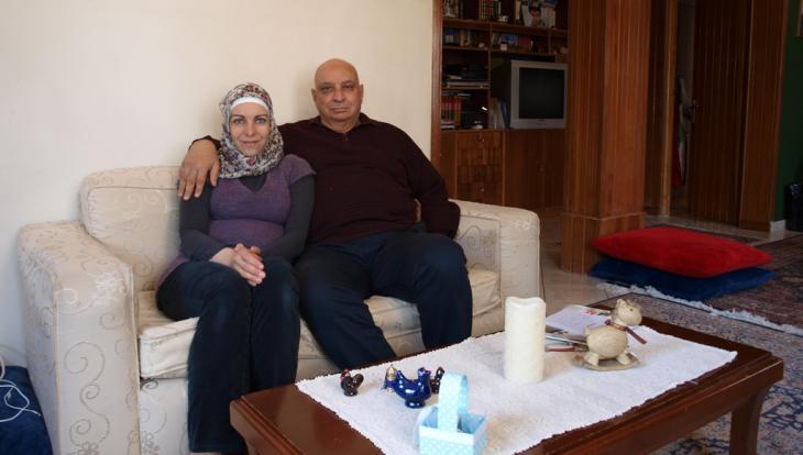 Naim Elghandour and his wife Anna in their Athens apartment (photo: Mey Dudin)