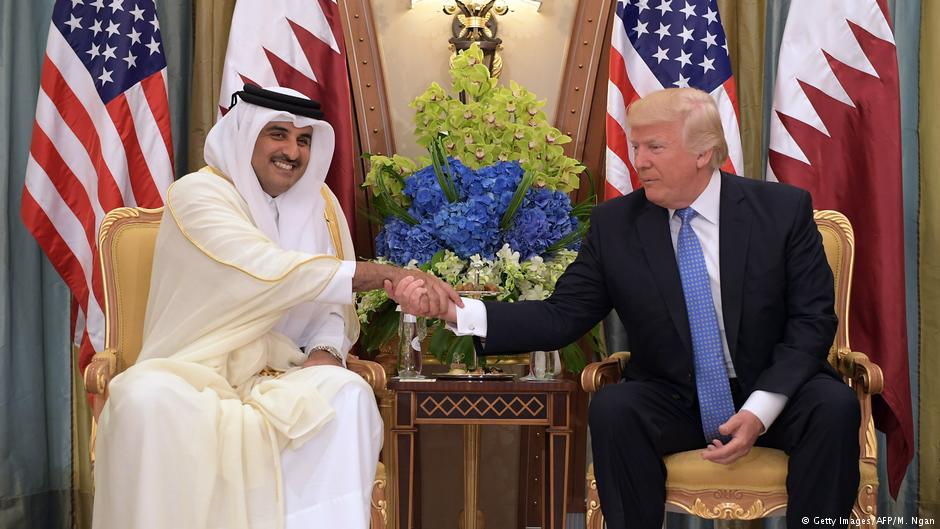 Emir of Qatar Tamim Bin Hamad Al-Thani meets U.S. President Donald Trump in Riyadh (photo: Getty Images/AFP/M. Ngan)