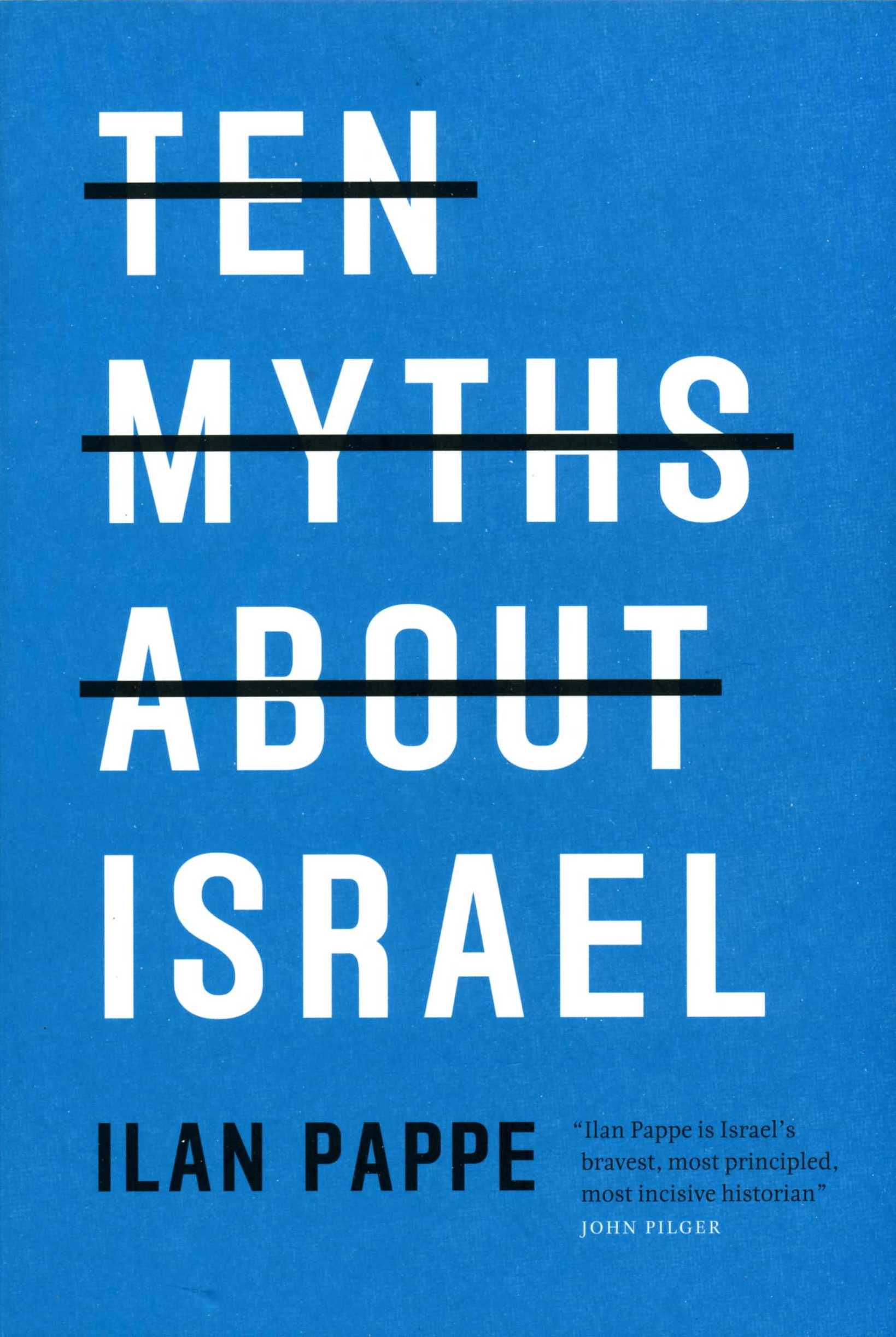 Cover of Pappe's "Ten Myths about Israel" (published by Verso Books)