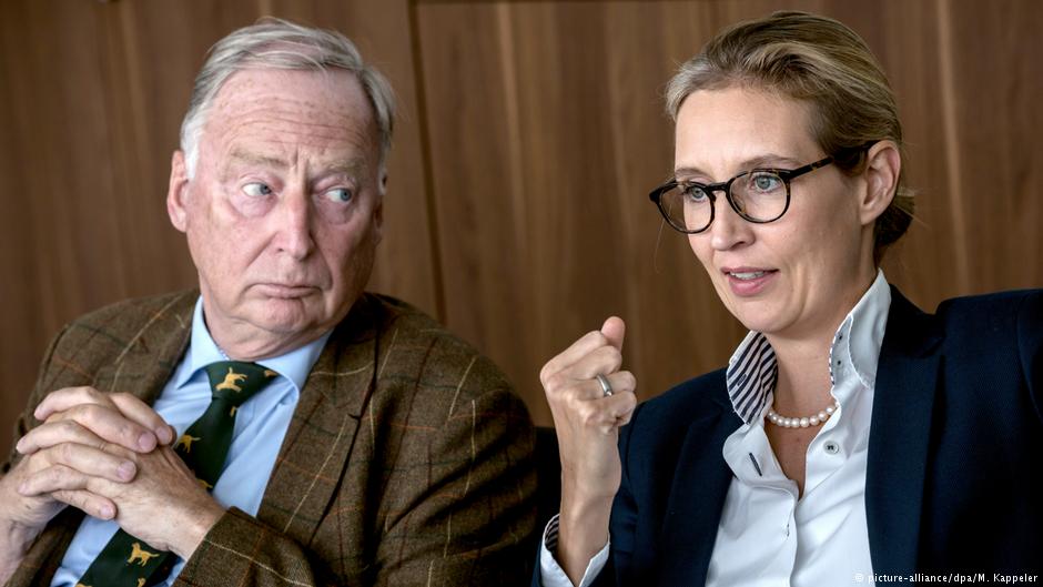 Alice Weidel and Alexander Gauland, leaders of the right-wing populist Alternative fur Deutschland party (photo: picture-alliance/dpa/M. Kappeler)