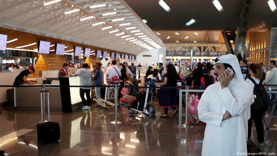 Passengers checking in at Hamad International Airport in Doha, Qatar, June 2017 (photo: Karim Jaafar/AFP/Getty Images)