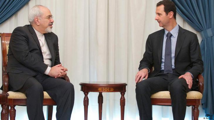 Iranian foreign minister, Sarif, visits President Assad in Damascus on 15 January, 2015 (photo: Reuters)
