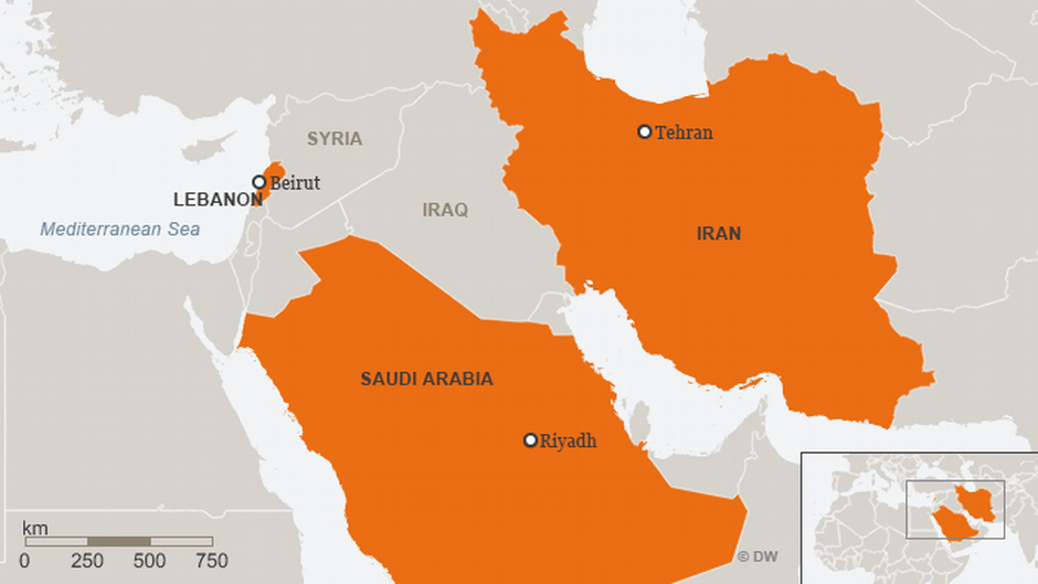 Saudi Arabia/Iran/Lebanon infographic (source: DW)