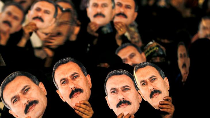Supporters of the former president, Ali Abdullah Saleh (photo: Reuters)
