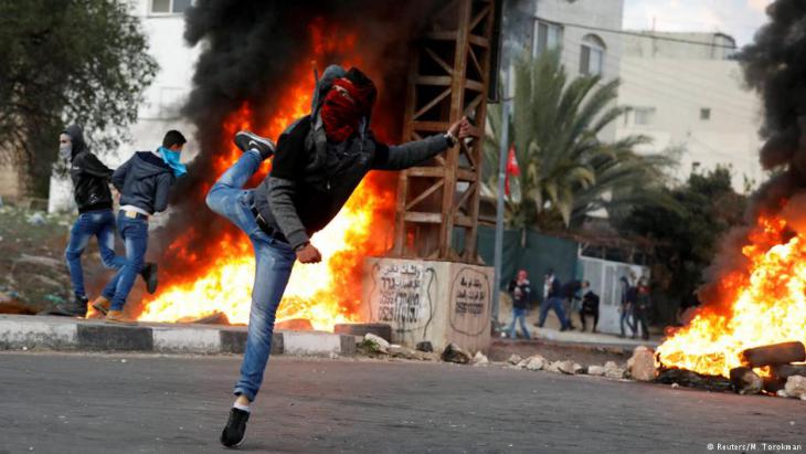 Young Palestinians protest against President Trump's decision to recognise Jerusalem as the capital of Israel (photo: Reuters)