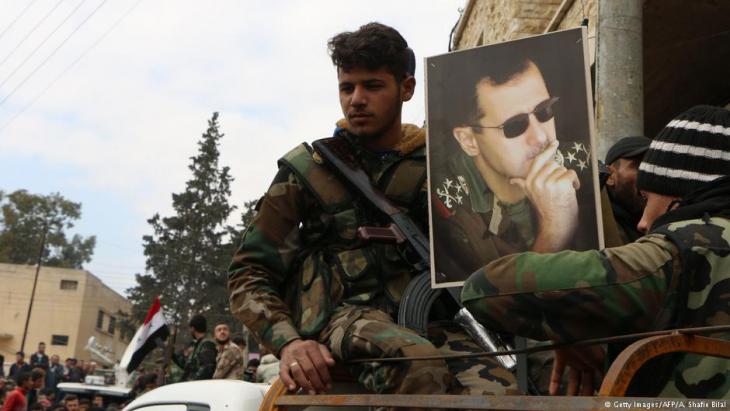 Troops loyal to Assad in the northern Syrian province of Afrin (photo: AFP/Getty Images)