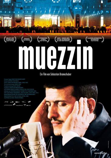 Poster advertising the documentary "Muezzin" by Austrian film director Sebastian Brameshuber
