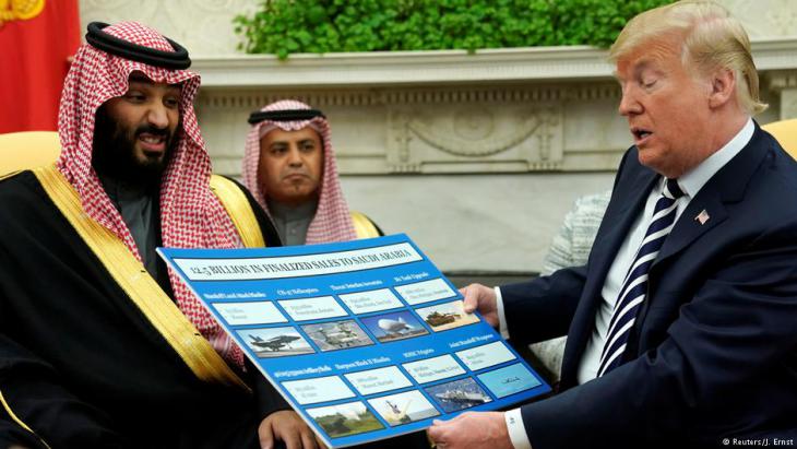 Saudi Crown Prince Mohammed bin Salman visiting Donald Trump in the White House, Washington (photo: Reuters)