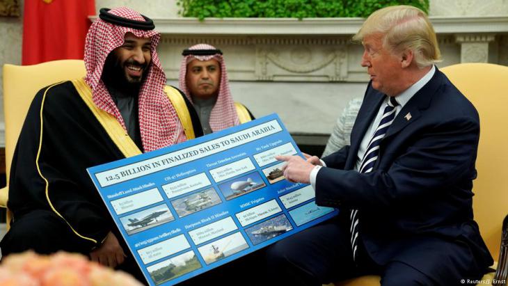 Saudi Crown Prince Mohammed bin Salman visiting U.S. President Donald Trump in Washington (photo: Reuters)