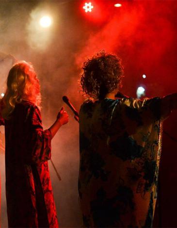 Members of the band "Cabaret al-Shaikat" perform in Casablanca (photo: Raseef22)