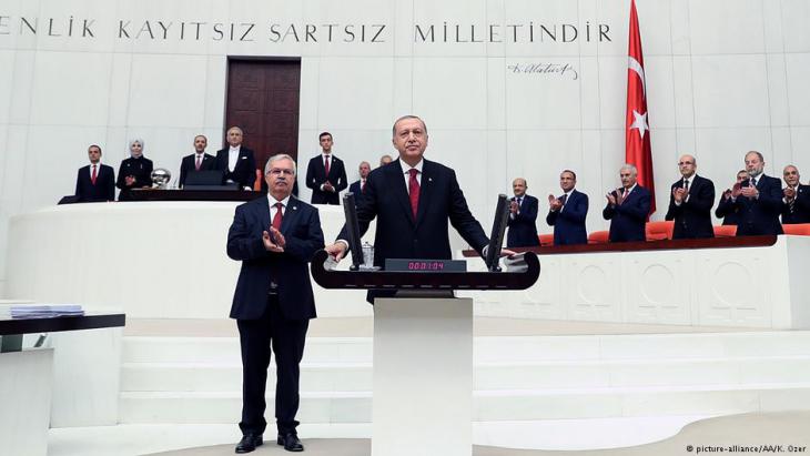 Inauguration of Recep Tayyip Erdogan in the Turkish parliament in Ankara on 09.07.2018 (photo: picture-alliance/AA)