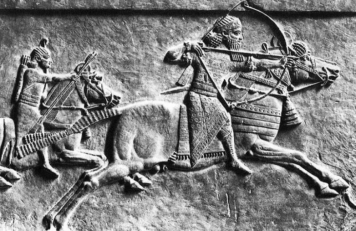 Hunting scene depicting King Assurbanipal (source: Wikipedia)