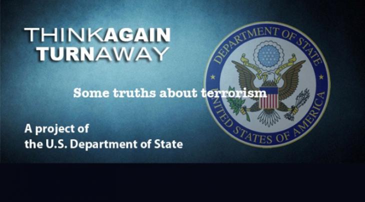 Logo der US-Kampagne Die Kampagne 'Think Again Turn Away'; Quelle: US-State Department