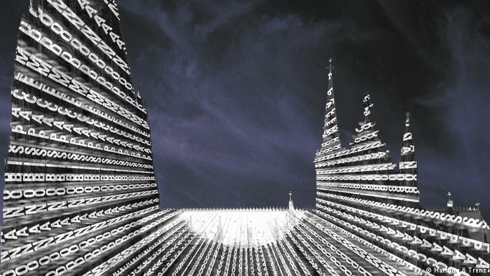Dona Nobis Pacem illumination at Cologne Cathedral (photo: Hartung & Trenz)