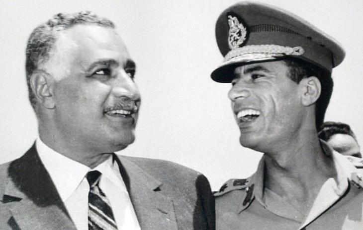 Egyptian President Gamal Abdel Nasser and Libyaʹs Muammar al-Gaddafi (photo: dpa/AP)