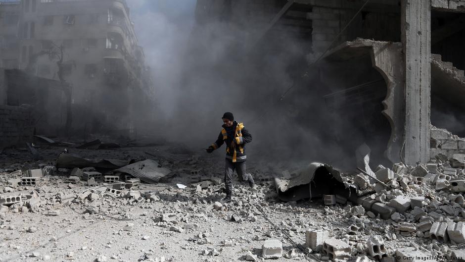Zerstörtes Ost-Ghouta bei Damaskus am 23. Februar 2018; Foto: Getty Images/AFP