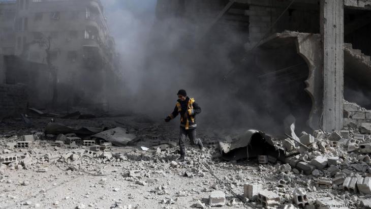 Destruction of Eastern Ghouta near Damascus on 23 February 2018 (photo: Getty Images/AFP)