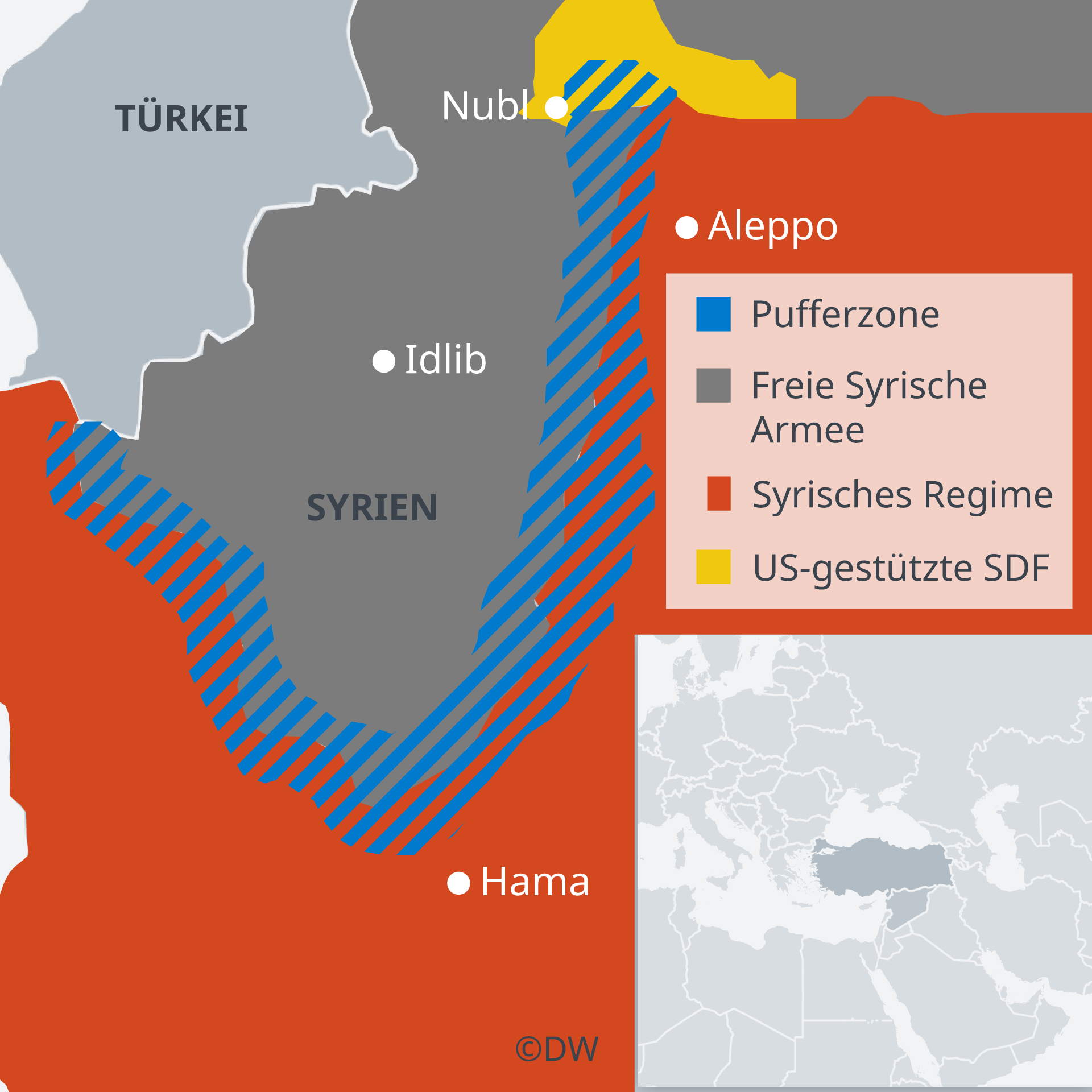 Infografik Provinz Idlib in Syrien; Quelle: DW
