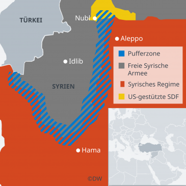 Infographic showing Syriaʹs Idlib province (source: DW)