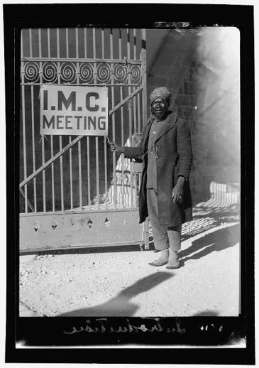 Guard at The Auguste Viktoria Hospital in Palestine, 1928 (photo: © Library of Congress)