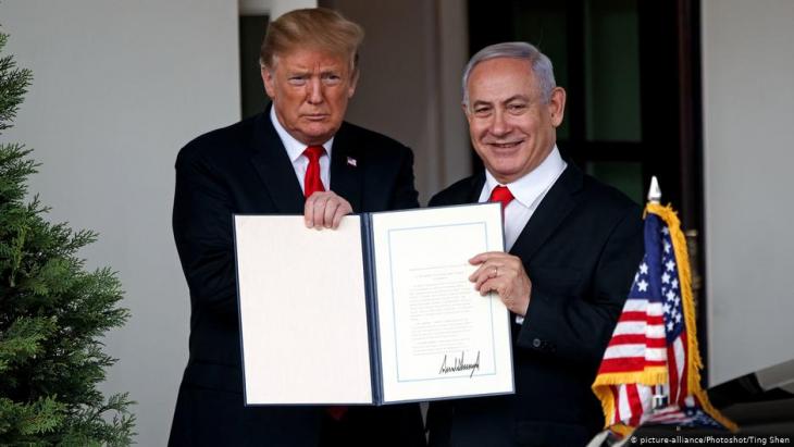 Trump formally recognises Israelʹs sovereignty over the Golan Heights (photo: picture-alliance/Xinhua)