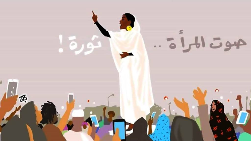 أيقونة احتجاجات السودان الملقبة في الإنترنت بِـ "كنداكة" أي الملكة النوبية: دور المرأة في الحراك جزء من تاريخنا 