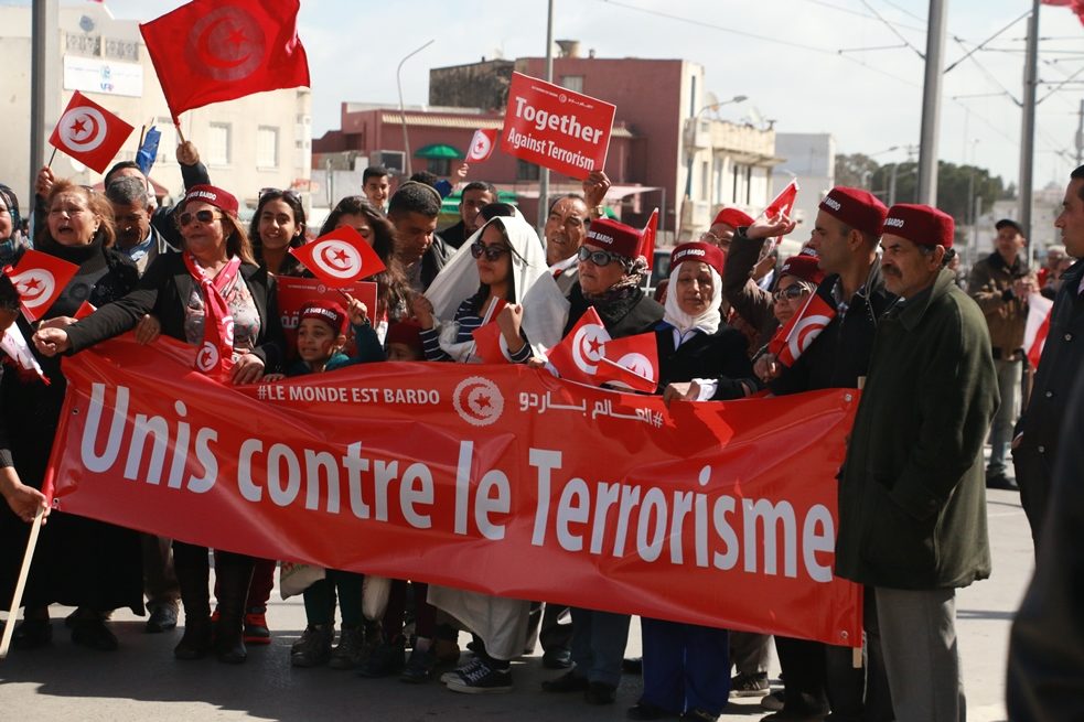 Proteste gegen den Terror nach den Anschlägen auf das Nationalmuseum von Bardo in der tunesischen Hauptstadt Tunis am 18. März 2015; Foto: © Aya Chebbi