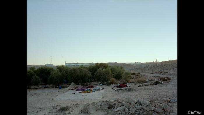 "Daybreak": sleeping olive pickers in the early morning (photo: Jeff Wall/2011)