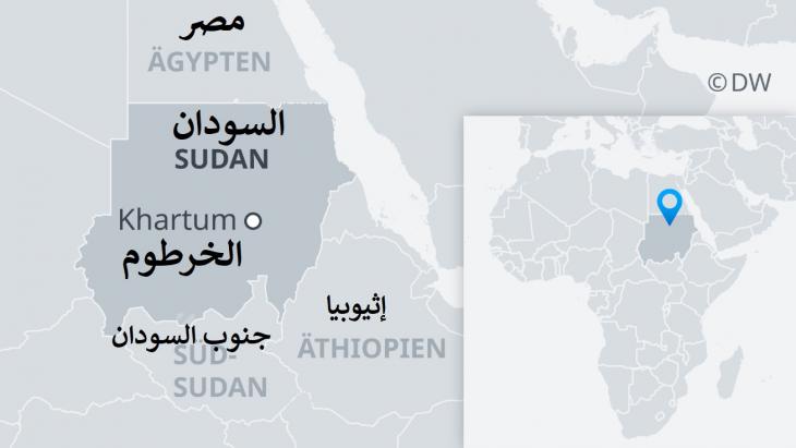 خريطة السودان وجنوب السودان ومصر وما حولها