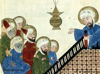 تصور للنبي محمد. رسم عثماني من القرن 17.  Quelle: Wikipedia/Public Domain