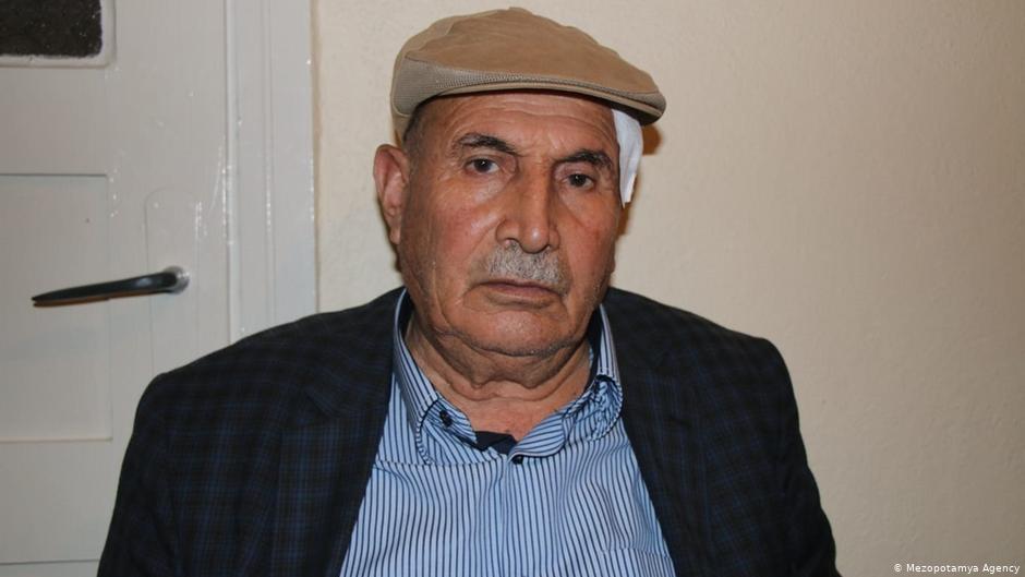 Ekrem Yaşlı nach seiner Behandlung im Krankenhaus von in Canakkale; Foto: Mezopotamya Agency