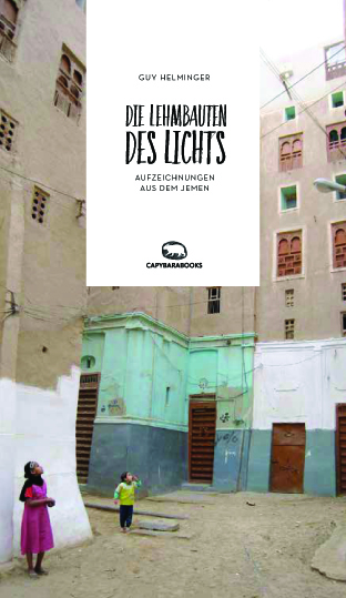 Cover of Helminger's "Die Lehmbauten des Lichts" – Clay buildings of light – (published in German by capybarabooks)