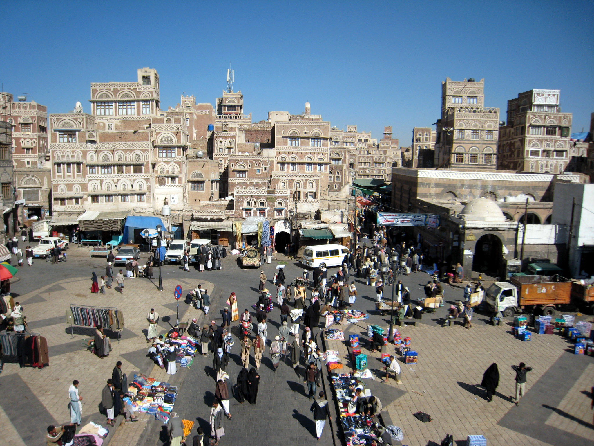 Blick auf das historische Zentrum von Sanaa; Foto: Guy Helminger