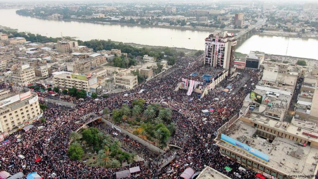 Mass protests on Tahrir Square in Baghdad (photo: Getty Images /AFP)