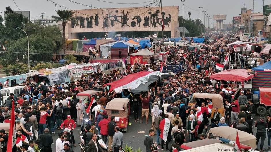 احتجاجات في ساحة التحرير - بغداد - العراق 29 / 11 / 2019. Foto: picture-alliance/AP