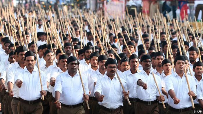 Members of the RSS support India's new citizenship law (photo: AFP)