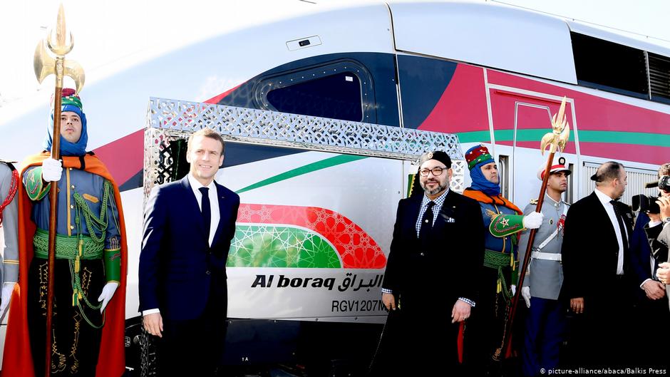 King Mohammed VI of Morocco and French president Emmanuel Macron inaugurate Al Boraq high speed train in Tangier, Morocco on 15 November 2018 (photo: Balkis Press/ABACAPRESS.COM)