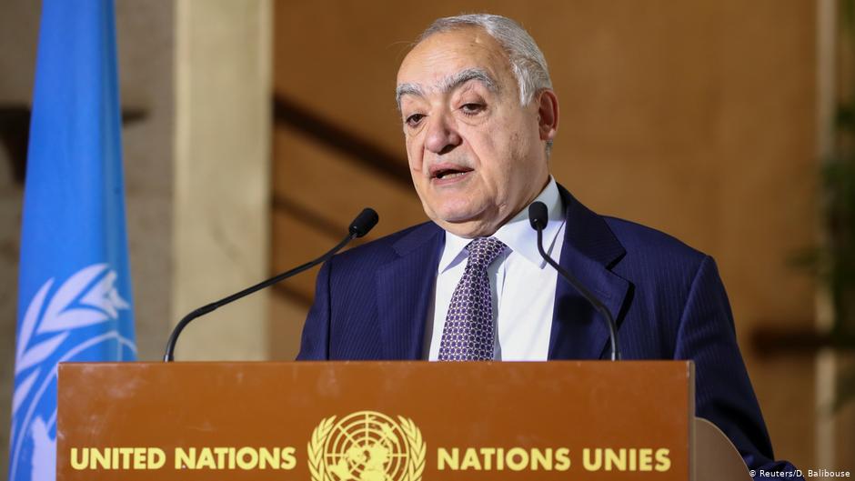 Former U.S. envoy for Libya, Ghassan Salame, gives a statement on the situation in Libya (photo: Reuters/D. Balibouse)