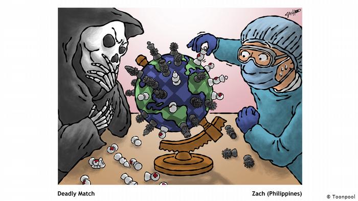 Cartoon entitled Deadly Match (Zach, Phillippines)