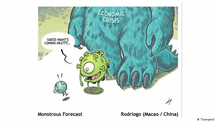 Cartoon entitled Monstrous Forecast (Rodriogo, China)